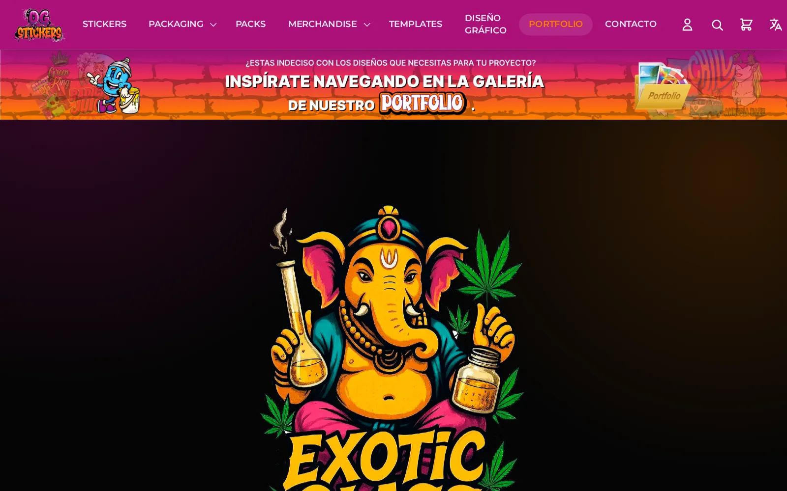 Portfolio con los diseños realizados para otras marcas.