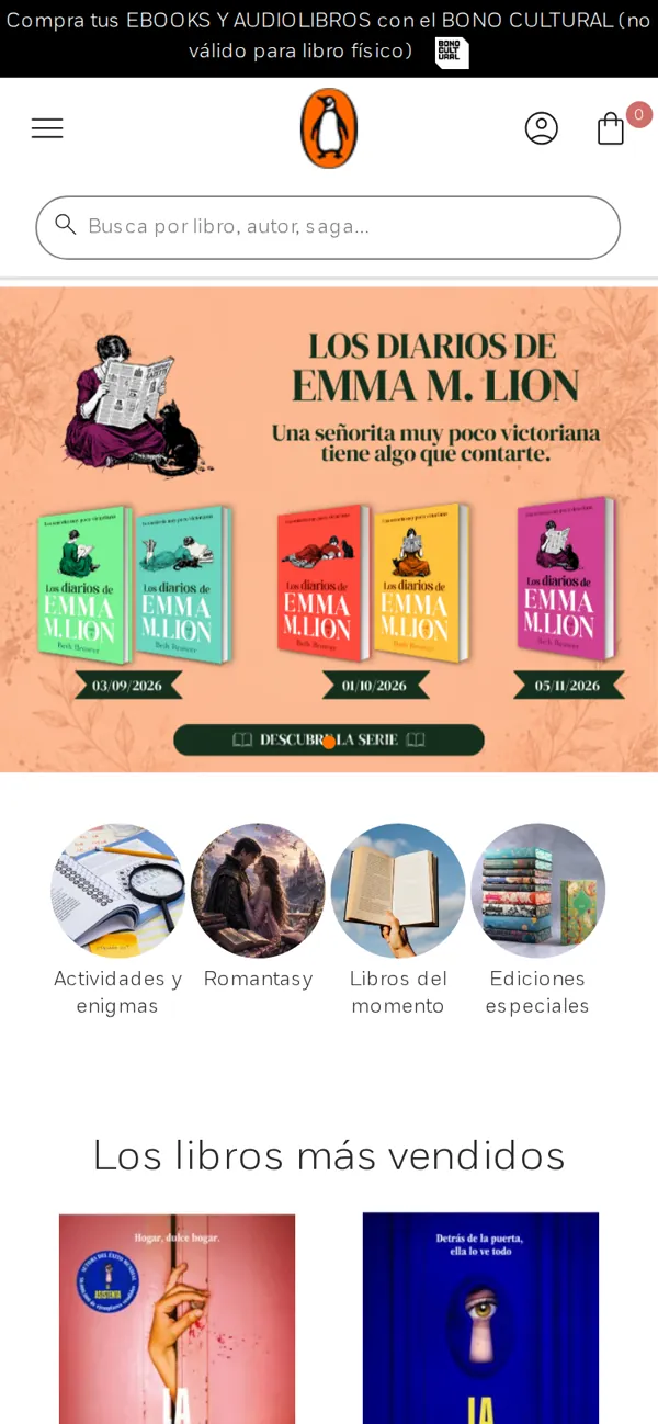 Portada en móvil.