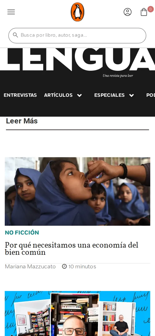 La revista en móvil.